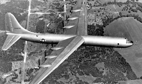 B-36 Peacemaker Aeroplane in the Air. US Air Force